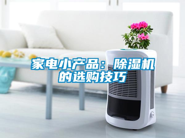 家電小產品：除濕機的選購技巧