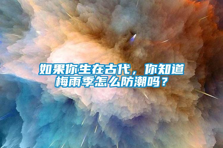 如果你生在古代，你知道梅雨季怎么防潮嗎？