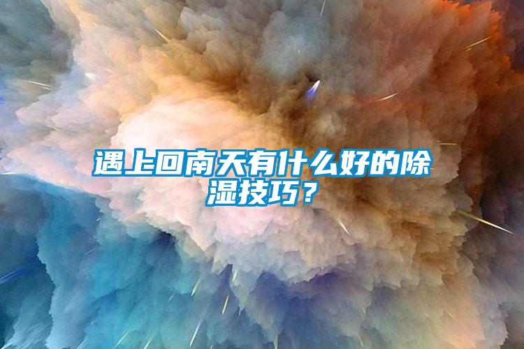 遇上回南天有什么好的除濕技巧？